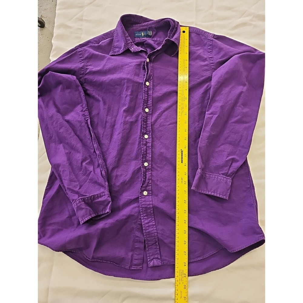 POLO RALPH LAUREN Classic Fit Purple Button Down Men's Large